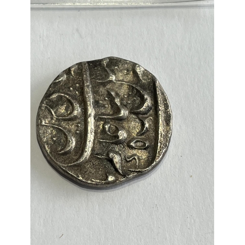 153 - EARLY INDIAN BENEGAL COIN SILVER COLOUR