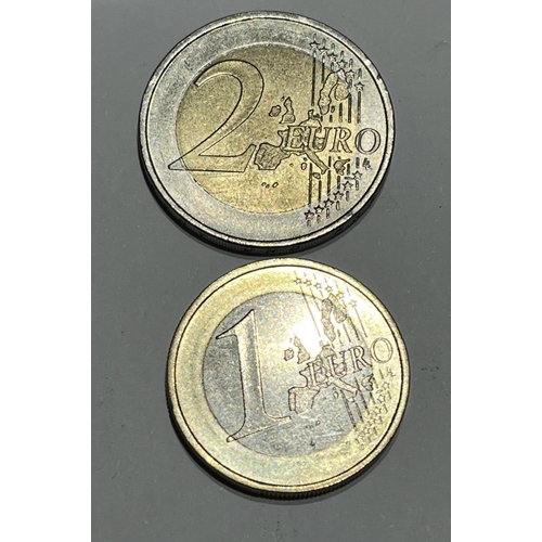 183 - 2 X 1 EURO COINS 2002 GERMANY RARE