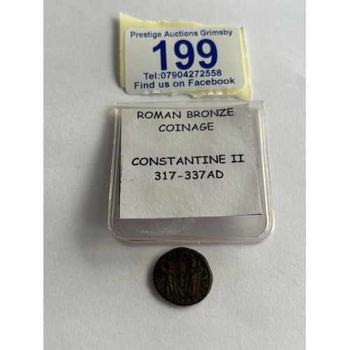 199 - ROMAN BRONZE COIN CONSTANTINE II 317-337AD