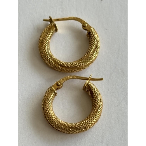 20 - 9CT GOLD HOOP EARRINGS 0.89G