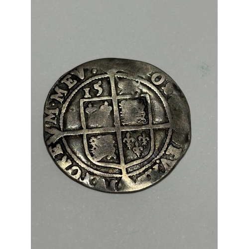 212 - ELIZABETH FIRST SILVER COIN 1598