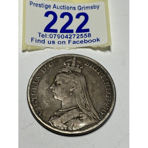 222 - 1889 SILVER CROWN