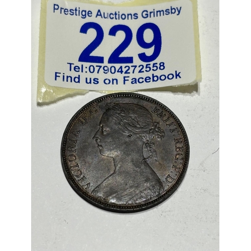 229 - NICE GRADE BRITISH PENNY 1889