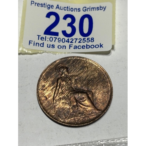 230 - NICE GRADE BRITISH PENNY 1903