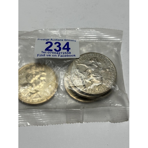 234 - SEALED BAG OF 5 £5 COINS 2002