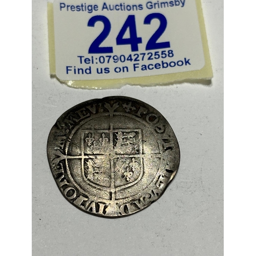 242 - EARLY POSSIBLY 1500'S SILVER COIN LARGE SEE PICTURES