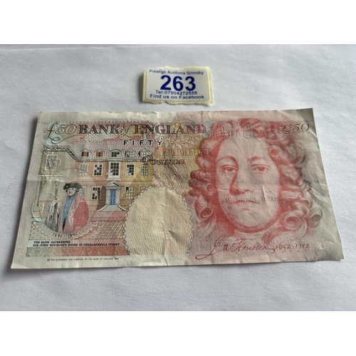 263 - 1990'S £50 PAPER BANKNOTE BAILEY