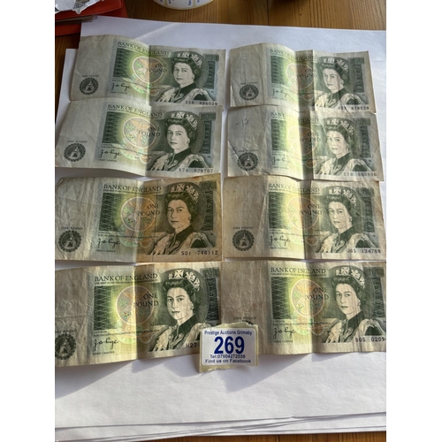 269 - 8 PAGE £1 NOTES COLLECTION FILLERS