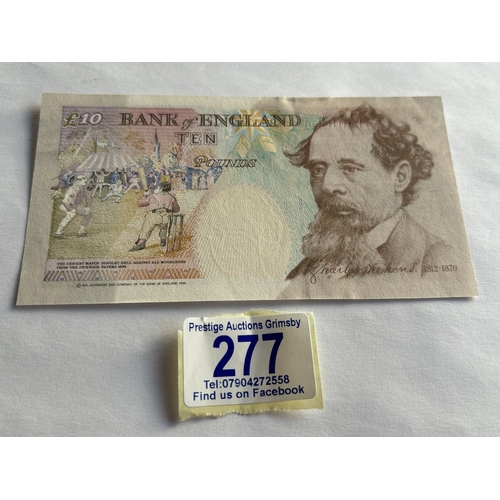 277 - MINT CONDITION £10 NOTE SERIAL A