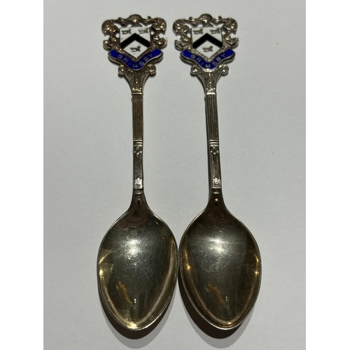 305 - 2 GRIMSBY CREST STERLING SILVER SPOONS 36G