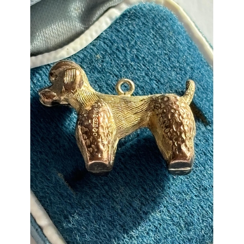 51 - 9CT GOLD PENDANT/CHARM POODLE 1.92G