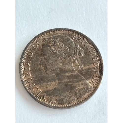 61 - RARE 1877 VICTORIAN PENNY NICE GRADE