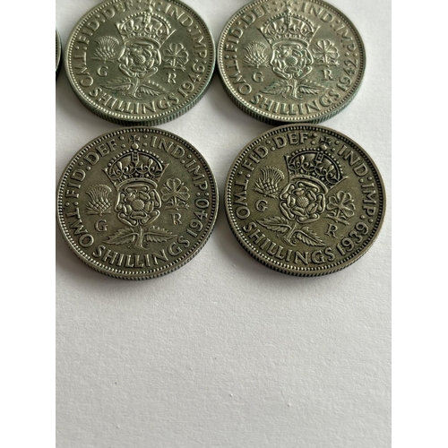 73 - 9 X PRE 1947 TWO SHILLINGS GOOD GRADES 101.7G