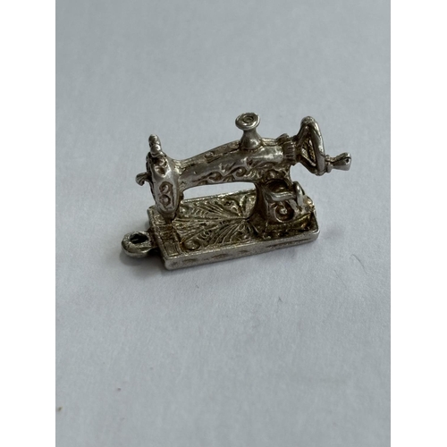 8 - STERLING SILVER CHARM/PENDANT SEWING MACHINE