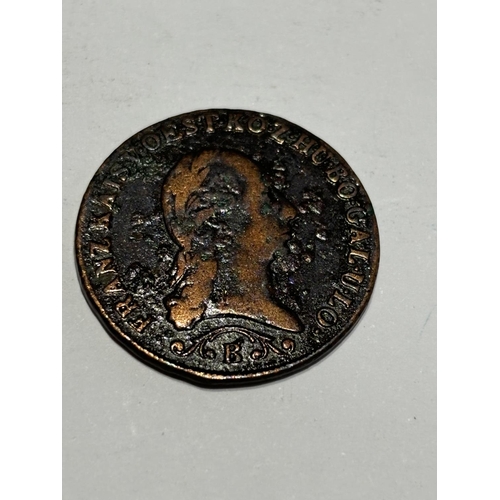 85 - 1812 AUSTRIA 1 KREUTZOR COIN