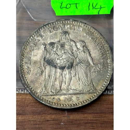 114 - 1875 FRANCE 5 FRANCS HERCULES