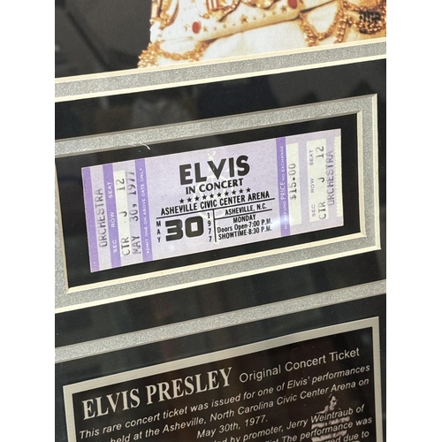 1 - ELVIS PRESLEY ORIGINAL CONCERT TICKET. THIS RARE CONCERT TICKET WAS ISSUED FOR ONE OF ELVIS' PERFORM... 