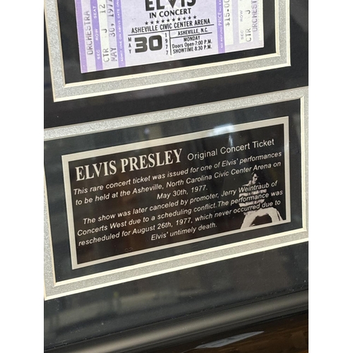 1 - ELVIS PRESLEY ORIGINAL CONCERT TICKET. THIS RARE CONCERT TICKET WAS ISSUED FOR ONE OF ELVIS' PERFORM... 