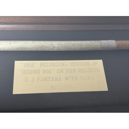 13 - D.J FONTANA'S PERSONAL JAM SESSION DRUM STICK. THIS RARE DRUMSTICK WAS THE PERSONAL PROPERTY OF D.J ... 