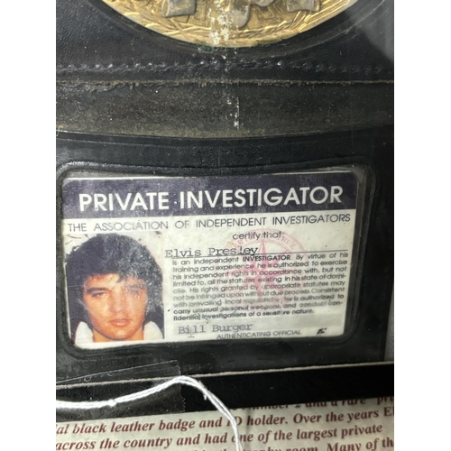 17 - ELVIS PRESLEY'S PERSONAL LA HABRA POLICE BADGE. THIS IS ELVIS PRESLEY'S LA HABRA POLICE BADGE WITH H... 