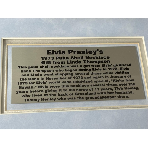 24 - ELVIS PRESLEY'S 1973 PUKA SHELL NECKLACE WHICH WAS A GIFT FROM LINDA THOMPSON. LINDA BEGAN DATING EL... 