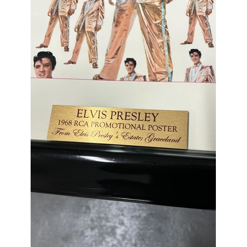 26 - 1968 RCA PROMOTIONAL POSTER WHICH WAS HUNG IN GRACELAND AND COMES WITH A C.O.A FROM AUCTION WORLD.