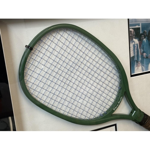 3 - ELVIS PRESLEY 1976 RAQUETBALL RACQUET. THIS GREEN RAQUETBALL RAQUET WAS PURCHASED AT KERR'S SPORTING... 