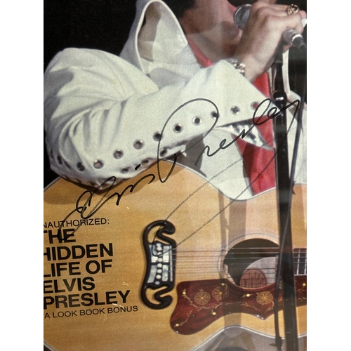 31 - SIGNED ELVIS PRESLEY LOOK MAGAZINE COVER FRAMED DATED MAY 4TH 1971. THE AUTOGRAPH IS IN BLACK MARKER... 