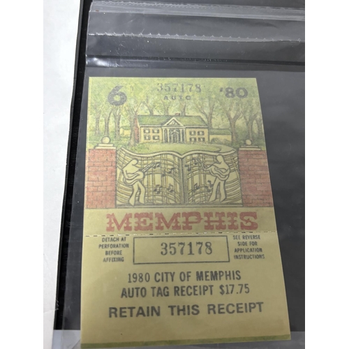 46 - MEMPHIS PARKING PERMITS FROM 1980. THESE ARE UNUSED AND COME WITH A LETTER OF PROVINENCE.