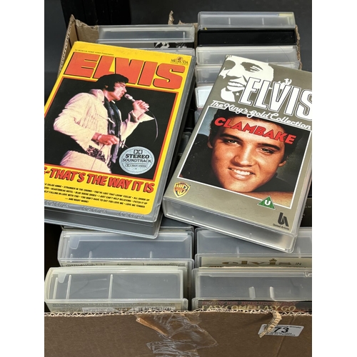 73 - BOX OF ELVIS PRESLEY VIDEO'S 23 VIDEOS IN TOTAL