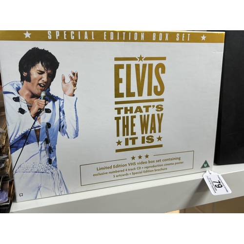 79 - SPECIAL EDITION BOX SET ELVIS THAT'S THE WAY IT IS VHS VIDEO BOX SET LIMITED EDITION CONTAINING EXCL... 