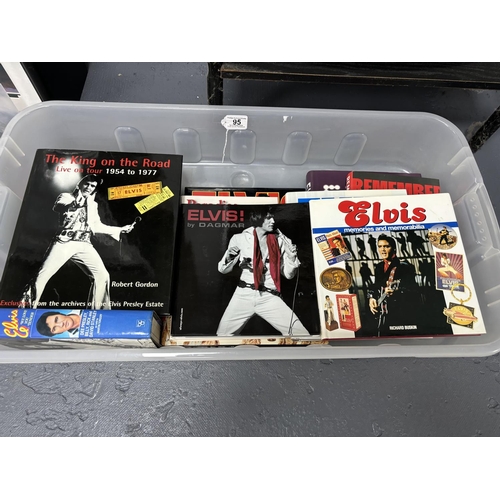 95 - BOX OF ASSORTED ELVIS PRESLEY HARD BACK BOOKS