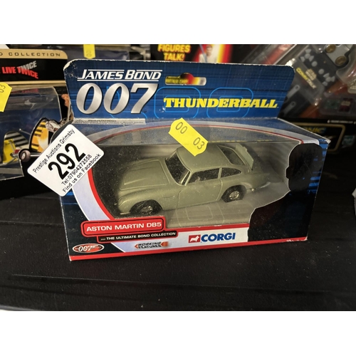 292 - JAMES BOND BOXED VEHICLE PLEASE SEE PICTURES FOR CONTENT