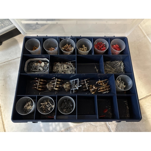 317 - 2 STORAGE CASES OF MODEL SOLDIERS/ACCESSORIES PLEASE SEE PICTURES FOR CONTENT