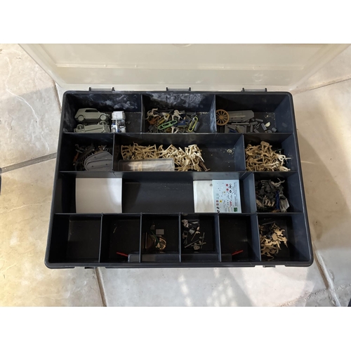 318 - 2 STORAGE CASES OF MODEL SOLDIERS/ACCESSORIES PLEASE SEE PICTURES FOR CONTENT