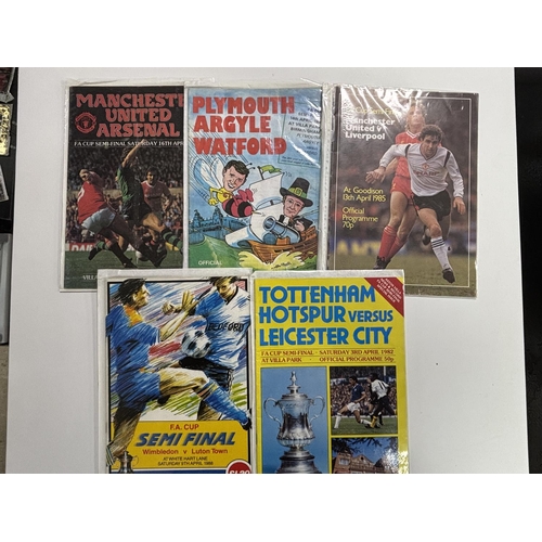 110 - BOX OF ASSORTED FOOTBALL PROGRAMMES INCLUDING UEFA CUP FIRST ROUND, F.A CUP SEMI FINALS