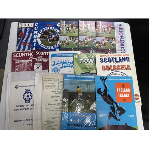 117 - BOX OF ASSORTED FOOTBALL PROGRAMMES INCLUDING RUGBY LEAGUE, F.A CUP