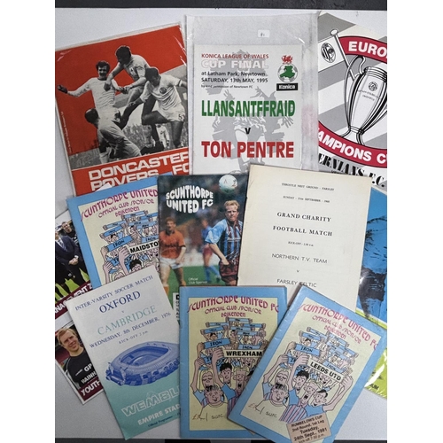 117 - BOX OF ASSORTED FOOTBALL PROGRAMMES INCLUDING RUGBY LEAGUE, F.A CUP
