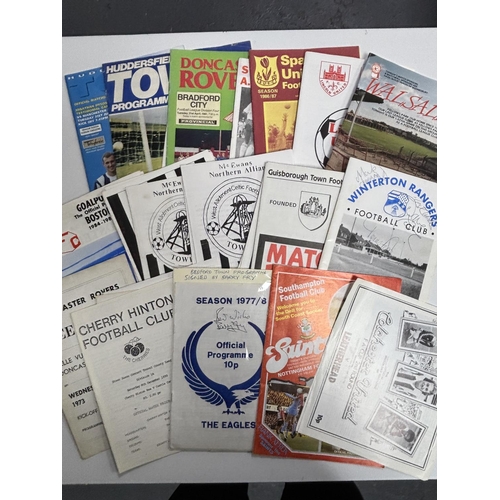 119 - BOX OF ASSORTED FOOTBALL PROGRAMMES INCLUDING LOWER LEAGUES