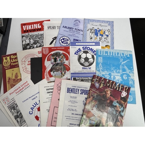 119 - BOX OF ASSORTED FOOTBALL PROGRAMMES INCLUDING LOWER LEAGUES