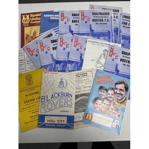 119 - BOX OF ASSORTED FOOTBALL PROGRAMMES INCLUDING LOWER LEAGUES