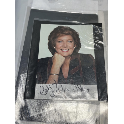 16 - FOLDER OF ASSORTED AUTOGRAPHS SPANNING THE DECADES