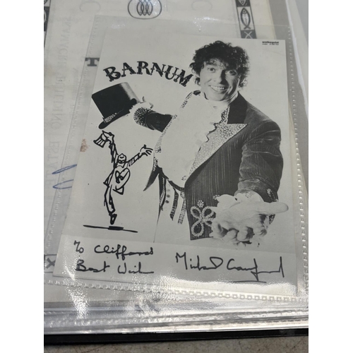 16 - FOLDER OF ASSORTED AUTOGRAPHS SPANNING THE DECADES