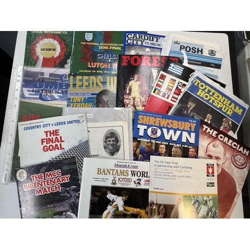 30 - LARGE BOX OF ASSORTED FOOTBALL PROGRAMMES SPANNING FROM 1970'S TO PRESENT DAY