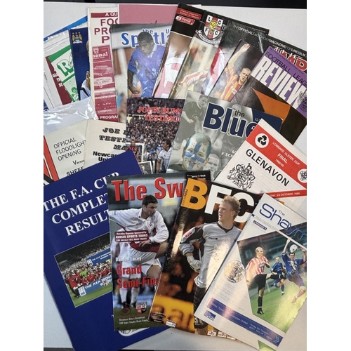 30 - LARGE BOX OF ASSORTED FOOTBALL PROGRAMMES SPANNING FROM 1970'S TO PRESENT DAY