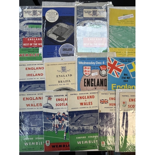 43 - ASSORTED INTERNATIONAL FOOTBALL PROGRAMMES INCLUDING 1950'S