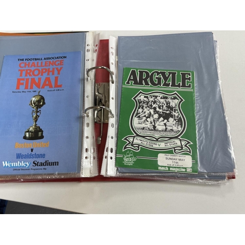 52 - FOLDER OF ASSORTED FOOTBALL EMPHEMERA INCLUDING CUP FINAL PROGRAMMES