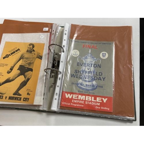 53 - FOLDER OF ASSORTED FOOTBALL EMPHEMERA INCLUDING PROGRAMMES