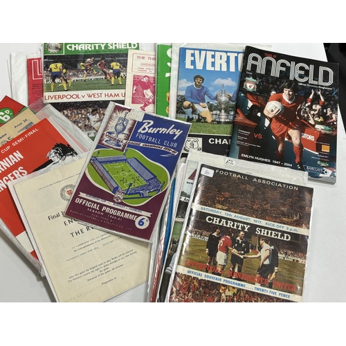 54 - PILE OF FOOTBALL PROGRAMMES INCLUDING WEMBLEY