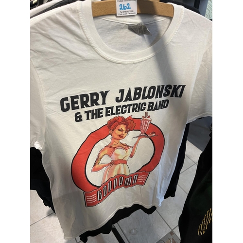 262 - GERRY JABLONSKI & THE ELECTRIC BAND SIZE SMALL ORIGINAL T-SHIRT BOUGHT AT THE MUSIC/TOUR VENUE PLEAS... 